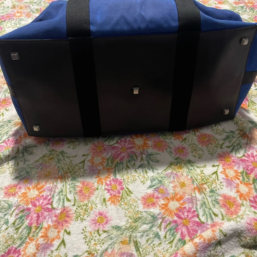 Jack Spade Blue Men's Canvas Weekender Duffel Bag